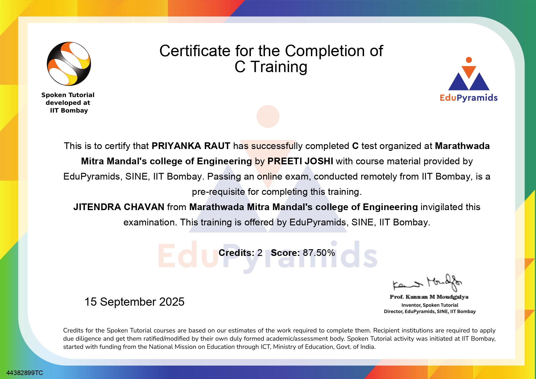 HTML Certificate
